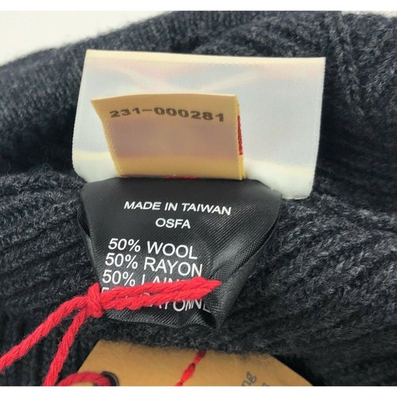 True Religion World Tour Unisex Gray Wool Winter Beanie Hat Skull Cap OSFA - Picture 10 of 10